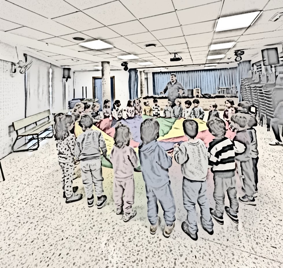 Taller de música y movimiento en colegio de Valencia
